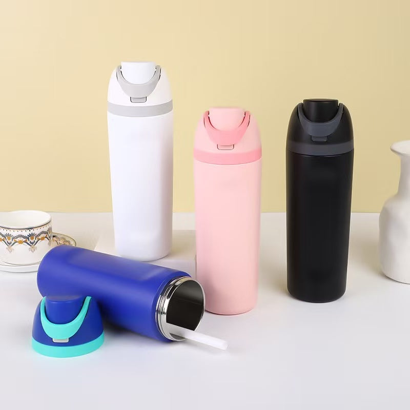 Insulated Stainless Steel Water Bottle with Straw
